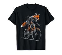 Joli Motif de Renard Amant de vélo T-Shirt