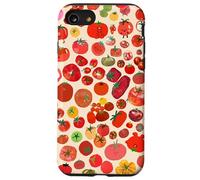 Joli Motif de Tomate rétro avec paysages esthétiques Coque pour iPhone SE (2020) / 7/8