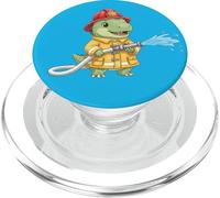 Joli Motif Dinosaure Pompier T-Rex pour Enfants PopSockets PopGrip pour MagSafe