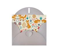 Joli motif floral animal impression vacances amour boucle papier perlé en vrac avec enveloppes cartes de vœux, 10,2 x 15,2 cm