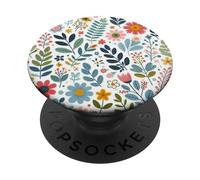 Joli motif floral botanique coloré PopSockets PopGrip Interchangeable