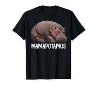 Joli motif hippopotame endormi parfait pour maman T-Shirt