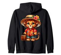 Joli Motif lionceau hawaïen de Voyage Sweat à Capuche
