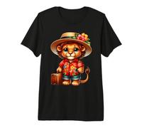 Joli Motif lionceau hawaïen de Voyage T-Shirt Haut de Gamme