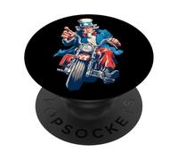 Joli Motif Moto avec Sam aux Couleurs américaines PopSockets PopGrip Adhésif
