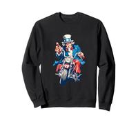 Joli Motif Moto avec Sam aux Couleurs américaines Sweatshirt