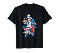 Joli Motif Moto avec Sam aux Couleurs américaines T-Shirt