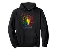 Joli Motif Pissenlit Just Tatouage flèche Breathe Arc-en-Ciel Sweat à Capuche