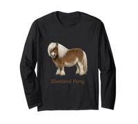 Joli Motif Poney Shetland Sweet Sheltie Equestrian Manche Longue