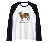 Joli Motif Poney Shetland Sweet Sheltie Equestrian Manche Raglan