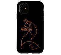 Joli Motif Renard dessiné à la Main One Line Art Drawing Nature Coque pour iPhone 11