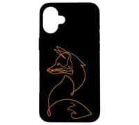 Joli Motif Renard dessiné à la Main One Line Art Drawing Nature Coque pour iPhone 16 Plus