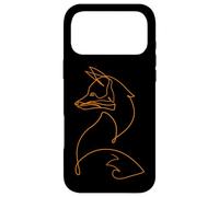 Joli Motif Renard dessiné à la Main One Line Art Drawing Nature Coque pour iPhone 17 Pro Max