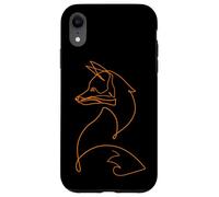 Joli Motif Renard dessiné à la Main One Line Art Drawing Nature Coque pour iPhone XR