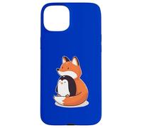 Joli Motif Renard et Pingouin Coque pour iPhone 15 Plus
