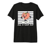 Joli Motif rétro pêche All U Can Eat pour Amateur de Nourriture T-Shirt Haut de Gamme