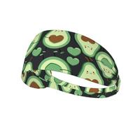 Joli Motif sans Couture en Forme de cœur d'avocat,Bandeau de Sport Unisexe, Bandeau élastique Multi-usages pour Cheveux