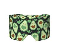 Joli motif sans couture en forme de cœur d'avocat,Masque pour les yeux bloquant la lumière Cache-yeux et cache-oreilles pour le sommeil