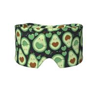 Joli motif sans couture en forme de cœur d'avocat,Masque pour les yeux bloquant la lumière Cache-yeux et cache-oreilles pour le sommeil