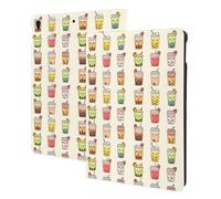 Joli motif thé aux fruits compatible avec iPad Air 3ème génération, étuis de tablette compatibles avec iPad Pro 10,5", veille/réveil automatique, support folio