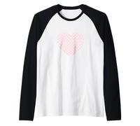 Joli motif triangle rose clair blanc graphique minimaliste Manche Raglan