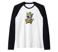Joli Motif zèbre pastèque été Dessin animé Manche Raglan