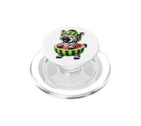 Joli Motif zèbre pastèque été Dessin animé PopSockets PopGrip pour MagSafe