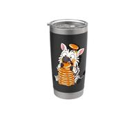Joli motif zèbre pour petit déjeuner Gobelet isotherme en acier inoxydable double paroi