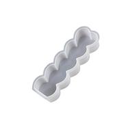 Joli moule en silicone avec cinq cœurs pour fabrication de savon, bougies, décorations en résine
