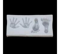 Joli moule en silicone en forme de main de bébé pour décoration de gâteau en résine pour fabrication de bijoux en résine