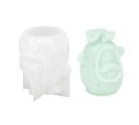 Joli moule en silicone souple et robuste en forme de cochon pour un démoulage facile dans les projets d'artisanat et de plâtre. Cadeau unique