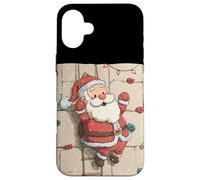 Joli Mur d'escalade avec Costume de Père Noël Coque pour iPhone 16 Plus