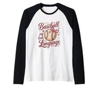 Joli nœud en Forme de cœur avec Inscription « Baseball is My Love » Manche Raglan