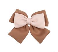 Joli nœud en tissu pour casque de moto pour VTT, UTV, accessoire 3D ABS avec ruban adhésif double face, rose et blanc (marron + abricot)