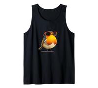 Joli Oiseau avec Lunettes pour Les Amateurs de Rouge-Gorge et de Plumes Débardeur
