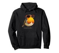 Joli Oiseau avec Lunettes pour Les Amateurs de Rouge-Gorge et de Plumes Sweat à Capuche