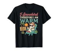 Joli Oiseau de Neige en Vacances à la Plage, Soleil d'hiver T-Shirt
