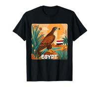 Joli Oiseau égyptien avec Vue sur Le Drapeau pour Les Amateurs d'aigle T-Shirt