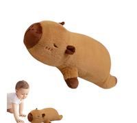 Joli oreiller de bande de capybara doux de dessin animé : coussin en peluche de 90 cm de long, adorable poupée d'animal, jouet confortable qui peut être , matériau moelleux et agréable pour la p