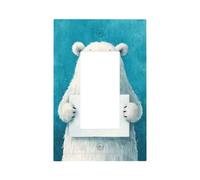 Joli ours blanc aquarelle pour interrupteur mural à bascule simple 1 gang décorateur de prise de courant pour la maison, la cuisine, la salle de bain