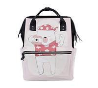 Joli Ours Rose Sac à Langer Sac à Dos Grande Capacité Multifonction Sac à Couches pour Voyage Maman Femme Papa