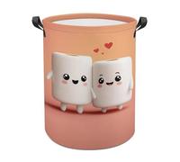 Joli panier à linge en papier toilette pour couple de dessins animés - Panier à linge imperméable pliable - Panier de rangement pour vêtements sales - Pour salon, salle de bain