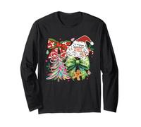 Joli Panneau de Paix Père Noël Arbre de Noël nœud Pain d'épice Art Manche Longue