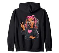 Joli Panneau de Paix pour Amoureux des Chiens - Graphique Amusant - Animal ludique et Tranchant Sweat à Capuche