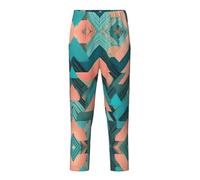 Joli pantalon de pyjama imprimé flèches corail et bleu sarcelle, parfait pour les loisirs, les moments en famille, le sport et les fêtes à thème, Noir , 10-12