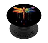 Joli Papillon Insecte Arc-en-Ciel Fleurs Rainbow Butterfly PopSockets PopGrip Adhésif