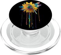 Joli Papillon Insecte Arc-en-Ciel Fleurs Rainbow Butterfly PopSockets PopGrip pour MagSafe