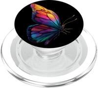 Joli Papillon Insecte Arc-en-Ciel Fleurs Rainbow Butterfly PopSockets PopGrip pour MagSafe