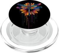 Joli Papillon Insecte Arc-en-Ciel Fleurs Rainbow Butterfly PopSockets PopGrip pour MagSafe