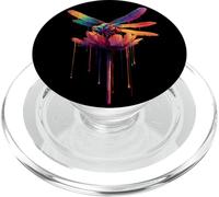 Joli Papillon Insecte Arc-en-Ciel Fleurs Rainbow Butterfly PopSockets PopGrip pour MagSafe